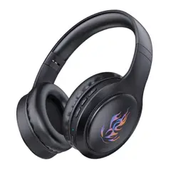 DANKI - Audífonos Diadema Negro Luces Decorativas Bateria Conexion Rapida
