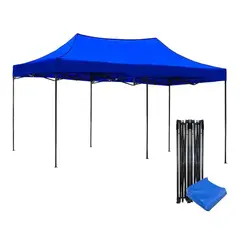 JARDIMEX - Carpa Toldo 6X3 Azul Plegable Reforzada Impermeable para eventos