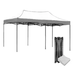 JARDIMEX - Carpa Toldo 6X3 Blanco Plegable Reforzada Impermeable para eventos