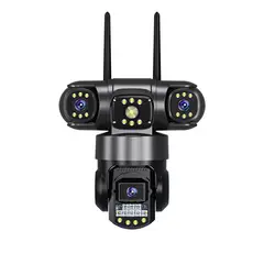 GENERICO - Cámara De Vigilancia Triple V380 Ptz 3 Lentes V380pro Interior Exterior wifi