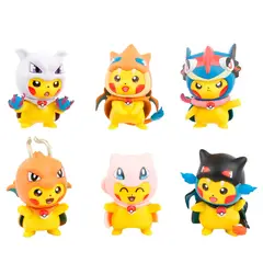 GENERICO - Figura Coleccionable Pokemon Pikachu Disfraz X 6 Unidades