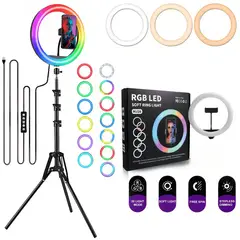 ONE PIXEL - Aro Luz Led Para Fotografia Y Video 33 Cm Con Tripode 2MTS