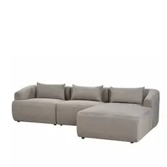 GENERICO - Sala o sofá Moderna Esquinero en L rinconero Noa Gris 3 Plazas