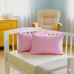 NOSSARENA - Set x 2 Cojin bebé 35x25cm color rosa con blanco