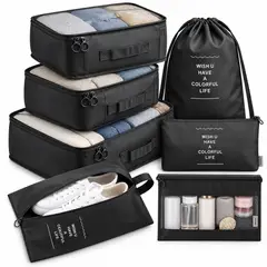 ONE PIXEL - Set Organizador De Viaje X8 Piezas Para Maleta Organiza Tu Equipaje Mas Espacio