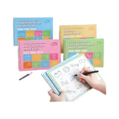 GENERICO - Libros Mágicos Caligrafía Infantil Reutilizable Didáctico