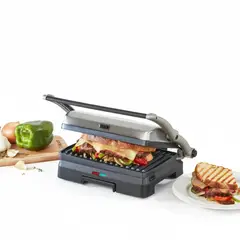CUISINART - Sanduchera Panini Alta Calidad Gourmet Grill 3 en 1