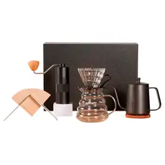 VITTORIA - Set x5 Cafetera Lujo Vertido Café V60 Grinder Acero 40 Filtros