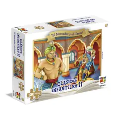 TOYNG - ROMPECABEZAS 100 PZ COLECCIÓN CLASICOS INFANTILES II EL MERCADER Y EL GENIO