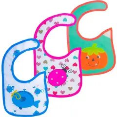 BABY KDS - Set baberos x3 bebe niña - multicolor
