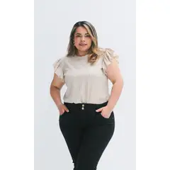 L Y H - Camiseta Para Mujer Beige Marca L&H Ref 2J609084