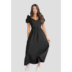 ATYPICAL - Vestido Largo Mujer Negro 4924