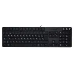 GENERICO - Teclado Multimedia USB H818 Negro Ergonómico y Suave