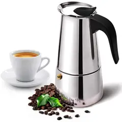 ONE PIXEL - Cafetera Italiana 6 Tazas Expreso Maker Manual Acero Inoxidable