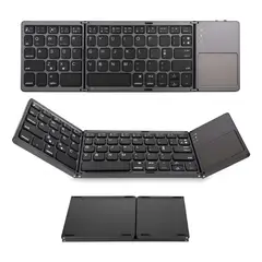 TECNOHOGAR JS - Teclado Inalámbrico Teclado Plegable Portátil Tipo C Touch