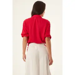 BELIFE - Camisa manga 34 roja para mujer