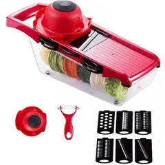 ONE PIXEL - Rallador De Mandolina Queso Patatas Verduras 6 en 1 Cocina