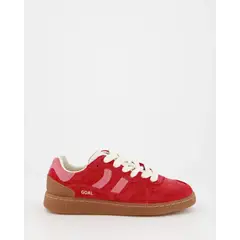 COOLWAY - TENIS MODA GOAL PARA MUJER ROJO