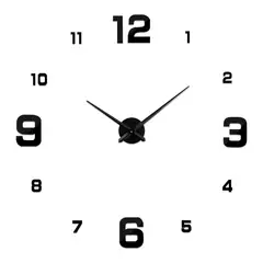 ONE PIXEL - Reloj De Pared 3D Color Negro Decorar Analogico