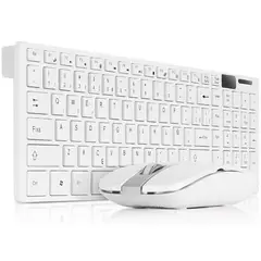 ONE PIXEL - Combo Teclado y Mouse K06 Inalambrico Ultra Fino Con Tecnologia De Ahorro