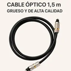GENERICO - Cable Óptico de Audio 15m Grueso y de Alta Calidad