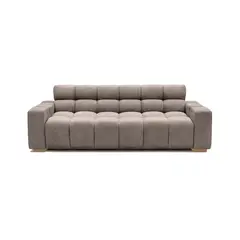 VENECIA - Sofa Cama Miami Reclinable 3 Posiciones 228x91x78 Tela Taupe