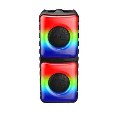 GENERICO - Parlante RS-4201 Bluetooth con Doble Bocina de 4 y Luces LED RGB