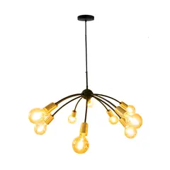 GENERICO - Lámpara Colgante Estilo Átomo 10 Luces Curvo
