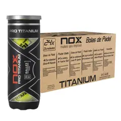 NOX - Cajón 24 botes de 3 pelotas de pádel PRO TITANIUM Bolas