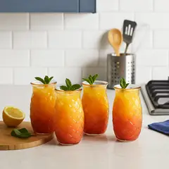 LIBBEY - Set de 4 Vasos en Vidrio para Piña Colada - 510 ml / 17 oz