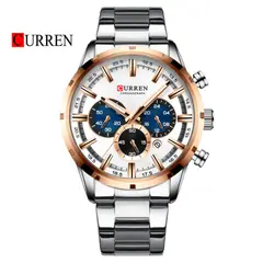 CURREN - Reloj 8355 Cronógrafo Para Hombre Punteros Dorados