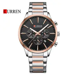 CURREN - Reloj Cronógrafo 8435 Para Hombre Oro rosa Bicolor