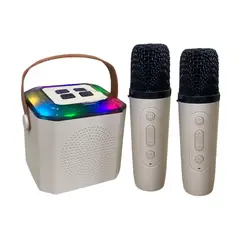 JALTECH - Parlante Mini Karaoke RGB con 2 microfonos - Y1