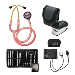 GMD - Fonendoscopio Ois 300 Rosado+ Oximetro 500D + Kit de Disección + Tensiometro