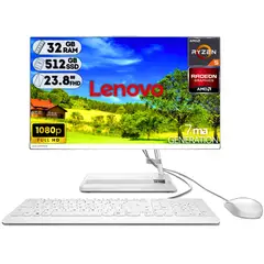 LENOVO - TODO EN UNO AIO 3 AMD RYZEN 5-7430U SSD 512GB RAM 32GB LED 24" FHD