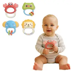 AMERICAN GENERICS - Sonajero Mordedor Sensorial Para Bebes Caja X 4unds Juguete