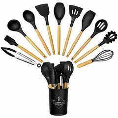 ONE PIXEL - Set De Utensilios En Silicona X12 Piezas Resistentes Y Multifuncionales