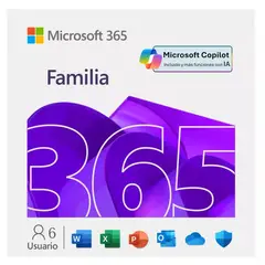 MICROSOFT - Office 365 Familia 6 Usuarios 15 meses Onedrive Word Excel