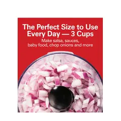 HAMILTON BEACH - Picadora de alimentos FreshChop™ de 3 tazas