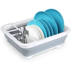ONE PIXEL - Escurridor De Platos Plegable De Vajilla Y Loza Para Lavaplatos
