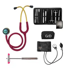 GMD - Fonendoscopio Ois 300 Cherry + Martillo + Kit de Disección + Tensiometro