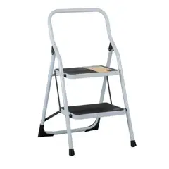 GENERICO - Escalera Plegable 2 Pasos Acero Capacidad 150kg IRON-