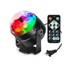 GENERICO - Bola Disco Luz Ritmica Remoto 7 Modos Luces DS-113