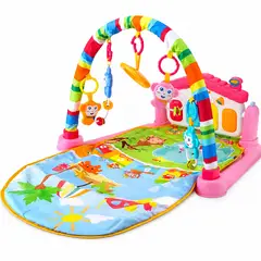 ONE PIXEL - Gimnasio Bebe Musical Piano Fitness Rack Rosado Diseño Selva