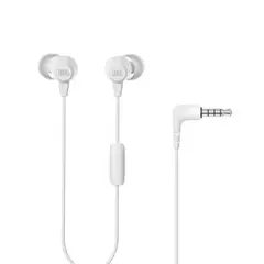 JBL - Audífonos Alámbricos In Ear Manos Libres C50HI Blanco