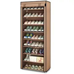 ONE PIXEL - Organizador Zapatero Metálico De Tela 9 Niveles Armable Multiusos