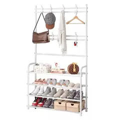ONE PIXEL - Organizador Multifuncional Rack Zapatero Perchero 4 En 1