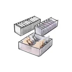 ONE PIXEL - Organizador De Ropa Interior Medias Y Corbatas X3 Plegable Ahorrador De Espacio