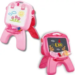 AMERICAN GENERICS - Tablero Pizzara Para Dibujar 2en1 Con Accesorios Incluidos