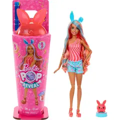 BARBIE - Muñeca Pop Reveal Vaso Series Pets Shakes Rojo